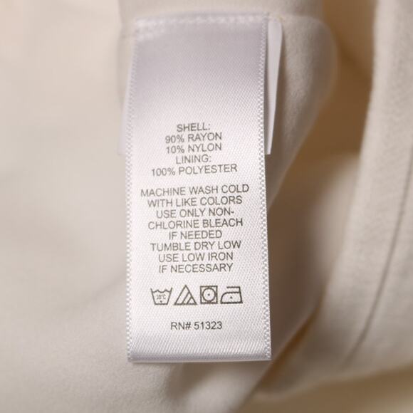 CeCe Wide Leg Cropped Belted Pants Soft Ecru Off White Lightweight Size 20W - Picture 9 of 12